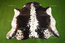 Load image into Gallery viewer, Small ( 4 x 4 ft.) EXACT As Photo, Black White COWHIDE RUG | 100% Natural Cowhide Rug | Hair-on Leather Cow Hide Rug | C540
