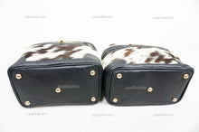 Charger l&#39;image dans la visionneuse de la galerie, Cowhide Beauty Box Bag | 100% Natural Cowhide Top Handle Bag | Real Hair On Cowhide Leather Ladies Bag | Cow Skin Beauty Box Bag | BOX01
