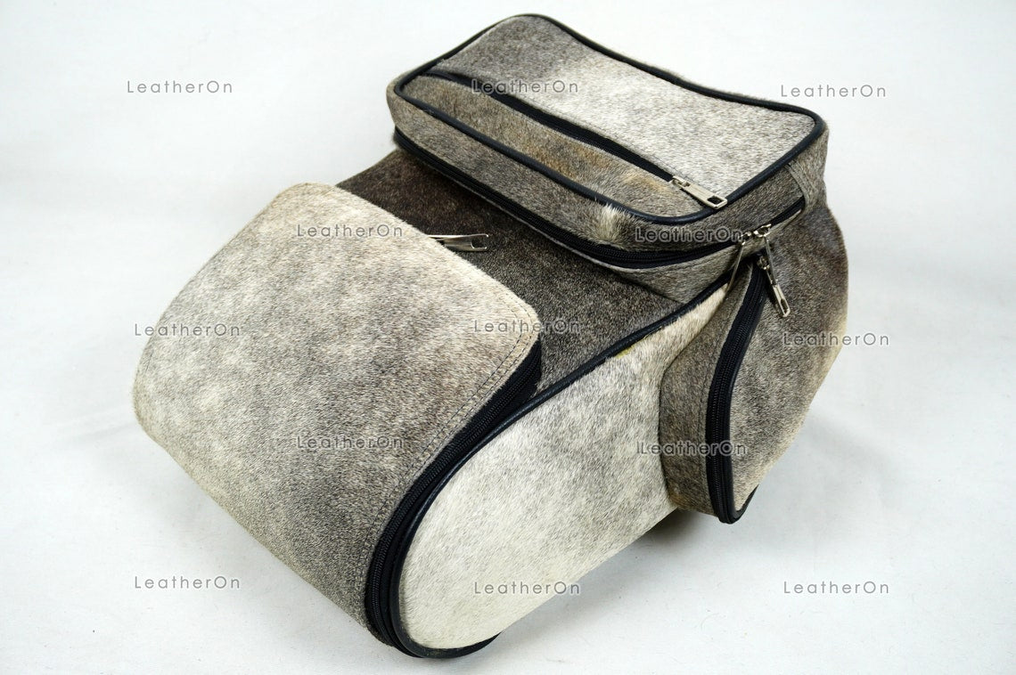 Large! Natural Cowhide Backpack | 100% Real Hair On Cowhide Leather Backpack | Cowhide Shoulder Bag | Hair on Leather Backpack | BP22