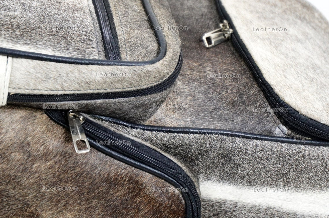 Large! Natural Cowhide Backpack | 100% Real Hair On Cowhide Leather Backpack | Cowhide Shoulder Bag | Hair on Leather Backpack | BP22