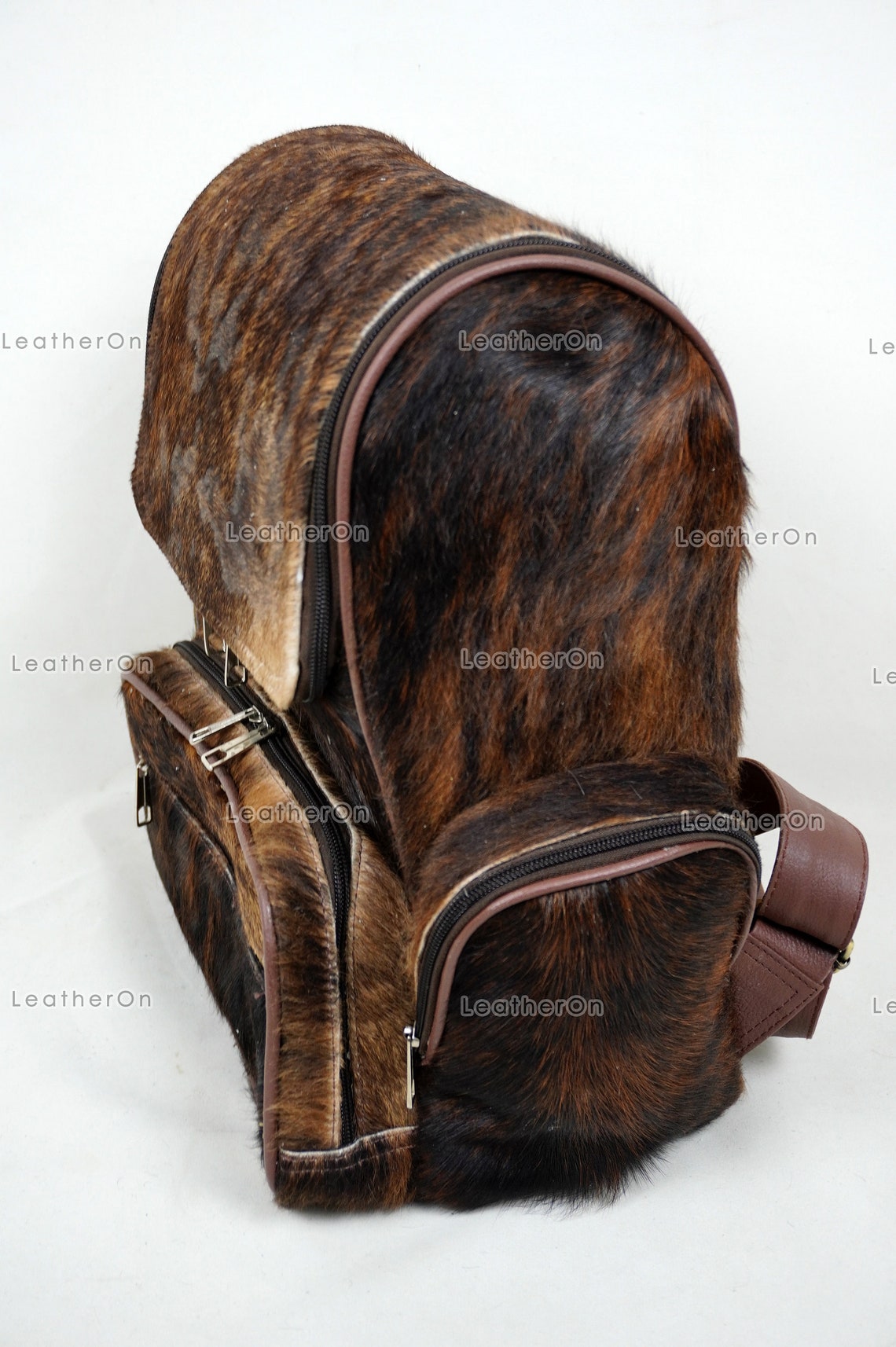 Natural Cowhide Backpack | 100% Real Hair On Cowhide Leather Backpack | Cowhide Shoulder Bag | Hair on Leather Backpack | BP24