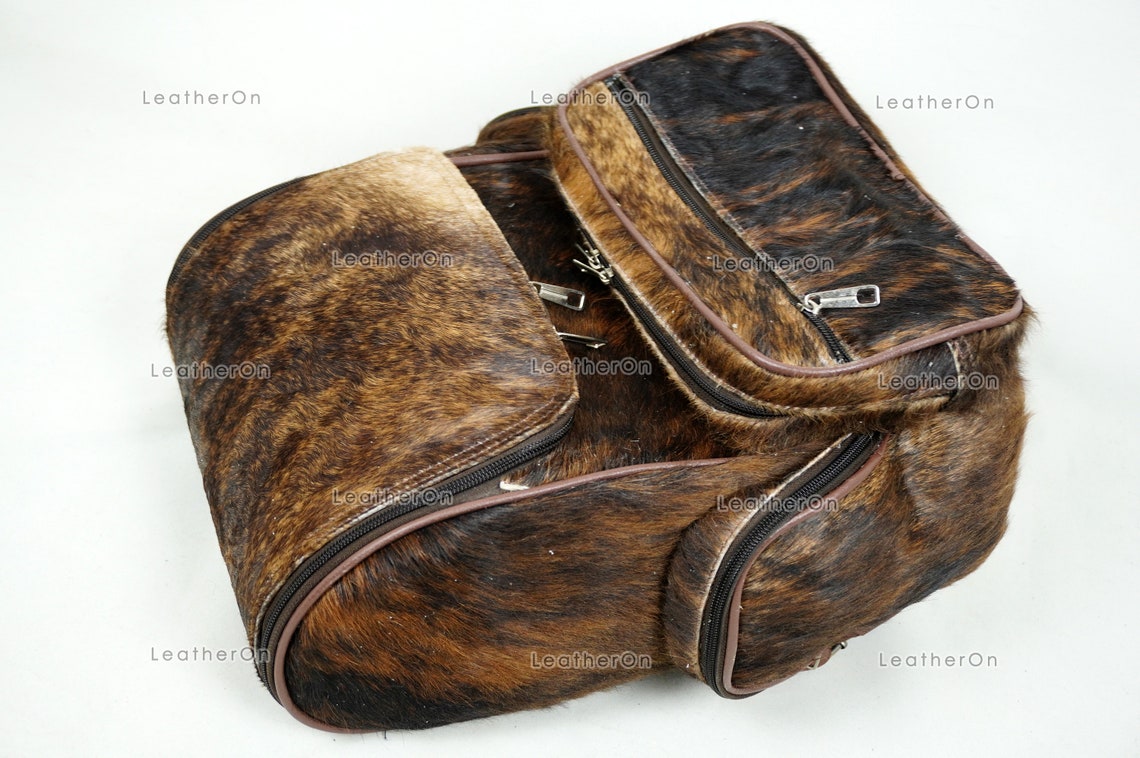 Natural Cowhide Backpack | 100% Real Hair On Cowhide Leather Backpack | Cowhide Shoulder Bag | Hair on Leather Backpack | BP24