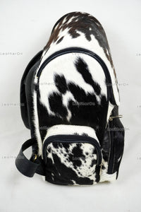 Natural Cowhide Backpack | 100% Real Hair On Cowhide Leather Backpack | Cowhide Shoulder Bag | Hair on Leather Backpack | BP26