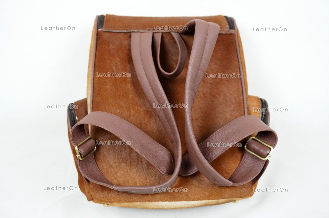 Natural Cowhide Backpack | 100% Real Hair On Cowhide Leather Backpack | Cowhide Shoulder Bag | Hair on Leather Backpack | BP28