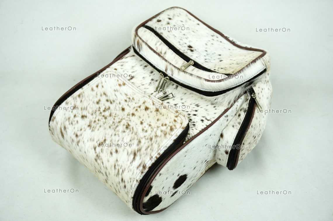 Natural Cowhide Backpack | 100% Real Hair On Cowhide Leather Backpack | Cowhide Shoulder Bag | Hair on Leather Backpack | BP29