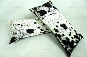 Cowhide Pillows Covers (12X 24 inch) 100% Natural Hair on Cowhide Leather Pillow Cases Real Cowhide Cushion Covers | PLW219