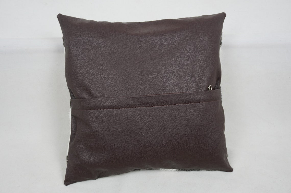 Cowhide Patchwork Pillows Covers 100% Natural Hair on Cowhide Leather Pillow Cases | PLW227