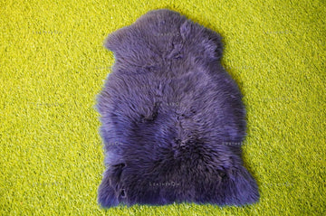 Genuine Australian Midnight Blue SHEEPSKIN Rug 100% Natural Real Sheepskin Fur Area Rug (3 x 2 ft. approx.)