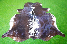 Load image into Gallery viewer, Large (5.3 X 5.6 ft.) EXACT As Photo, Tricolor COWHIDE RUG | 100% Natural Cowhide Area Rug | Real Hair-on Cowhide Leather Rug | C509
