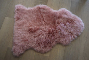 Genuine Australian Light Pink SHEEPSKIN Rug 100% Natural Real Sheepskin Fur Area Rug (3 x 2 ft. approx.)
