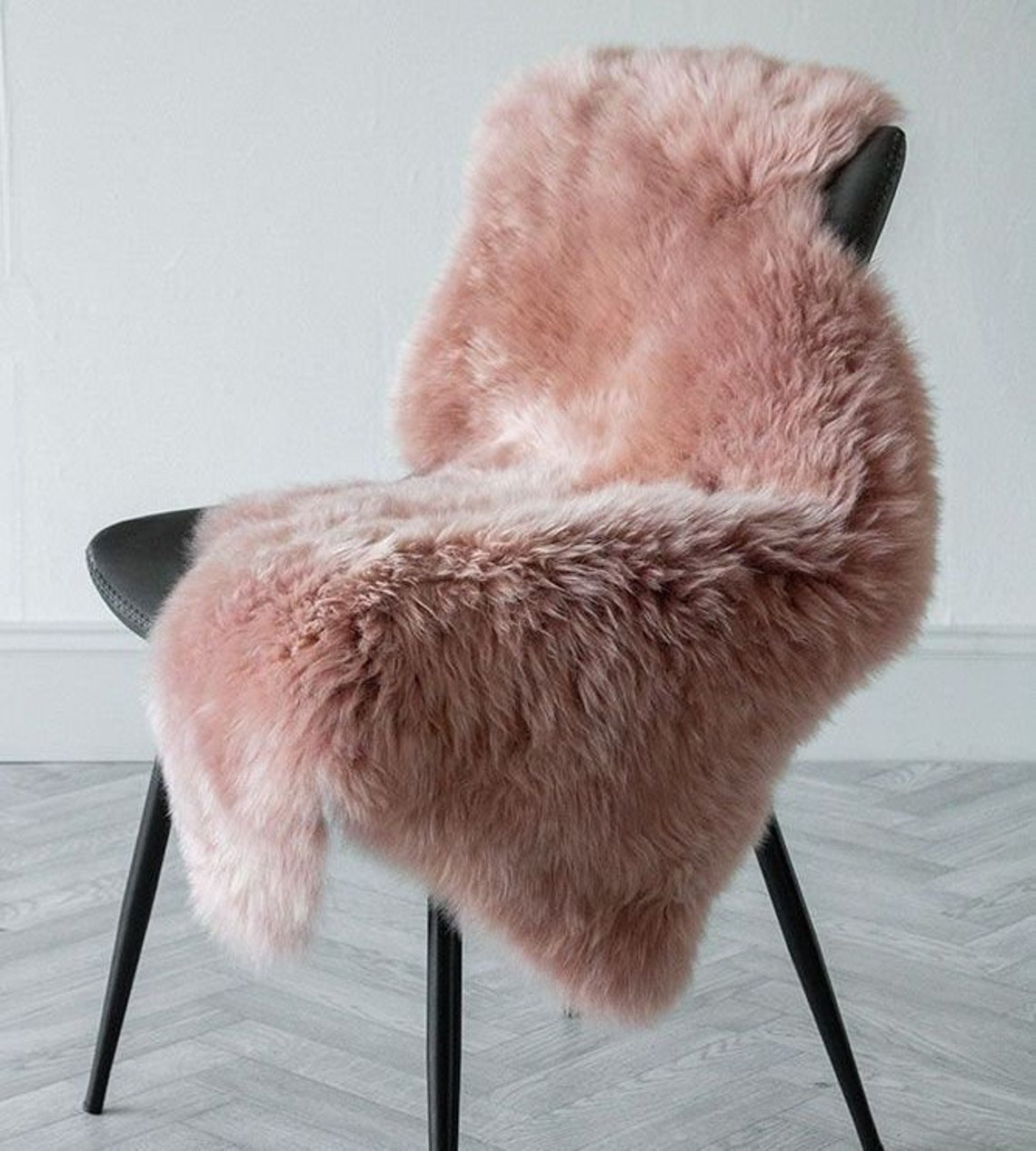 Genuine Australian Light Pink SHEEPSKIN Rug 100% Natural Real Sheepskin Fur Area Rug (3 x 2 ft. approx.)