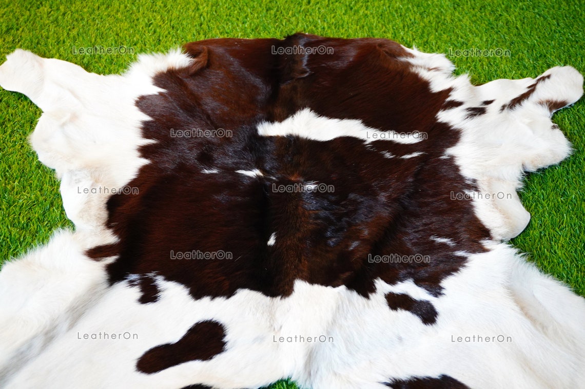 Calf Skin ( 3 X 2.5 ft. approx. ) !! 100% Natural Calf Skin Hair on Leather Area Rug | Hair on Calf Skin Leather Area Rug | CS21