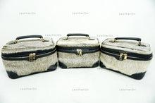 Load image into Gallery viewer, Cowhide Beauty Box Bag | 100% Natural Cowhide Top Handle Bag | Real Hair On Cowhide Leather Ladies Bag | BOX03
