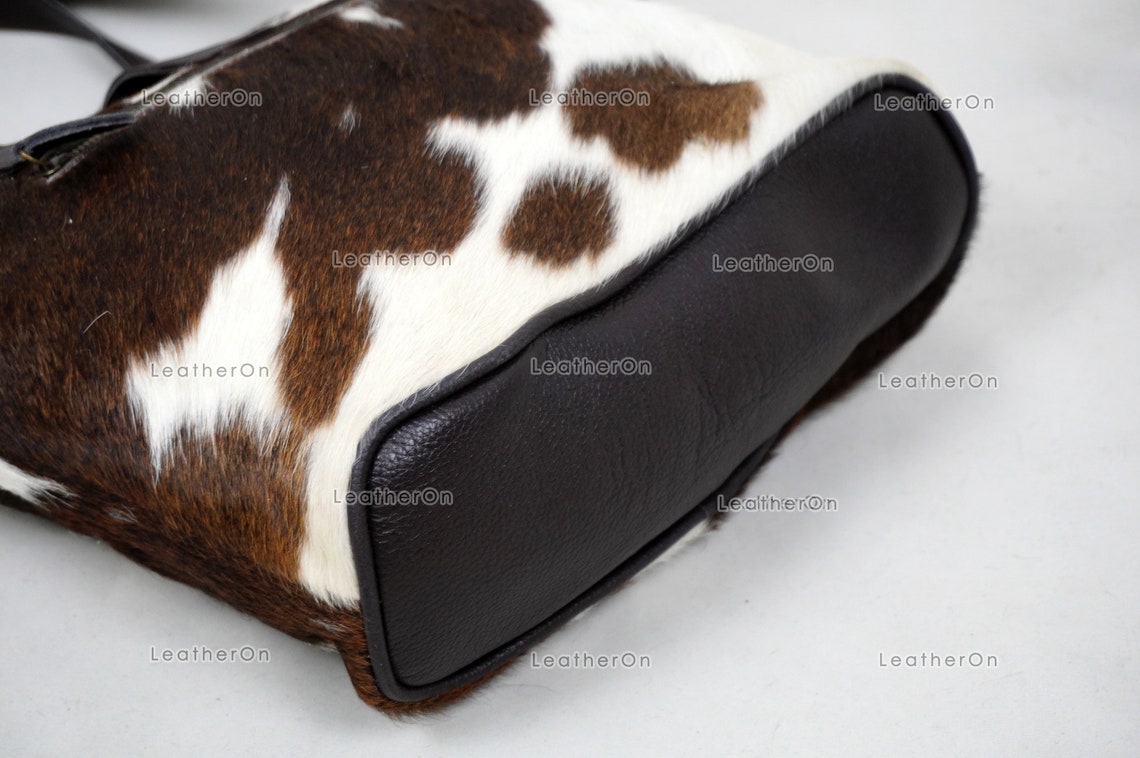 Cowhide Shoulder Bag | 100% Natural Hair on Cowhide Leather Handbag | Real Cow Skin Ladies Shoulder Bag | Exact as Photo | CSB01