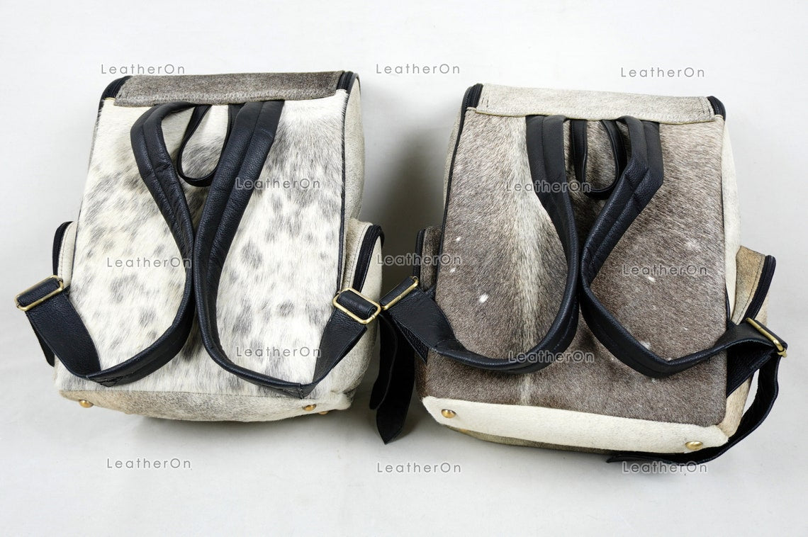 Large! Natural Cowhide Backpack | 100% Real Hair On Cowhide Leather Backpack | Cowhide Shoulder Bag | Hair on Leather Backpack | BP22