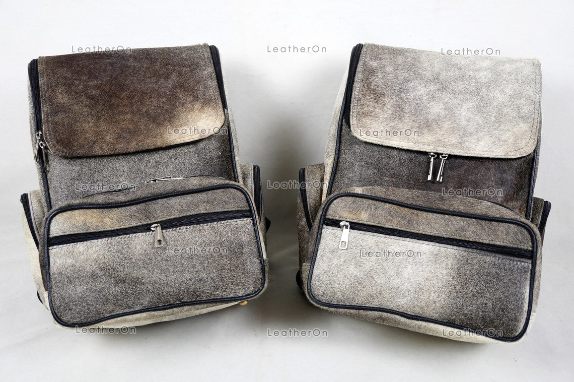 Large! Natural Cowhide Backpack | 100% Real Hair On Cowhide Leather Backpack | Cowhide Shoulder Bag | Hair on Leather Backpack | BP22