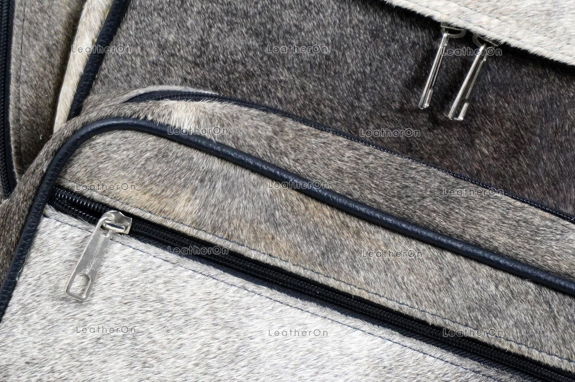 Large! Natural Cowhide Backpack | 100% Real Hair On Cowhide Leather Backpack | Cowhide Shoulder Bag | Hair on Leather Backpack | BP22