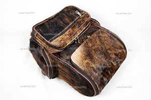 Natural Cowhide Backpack | 100% Real Hair On Cowhide Leather Backpack | Cowhide Shoulder Bag | Hair on Leather Backpack | BP24