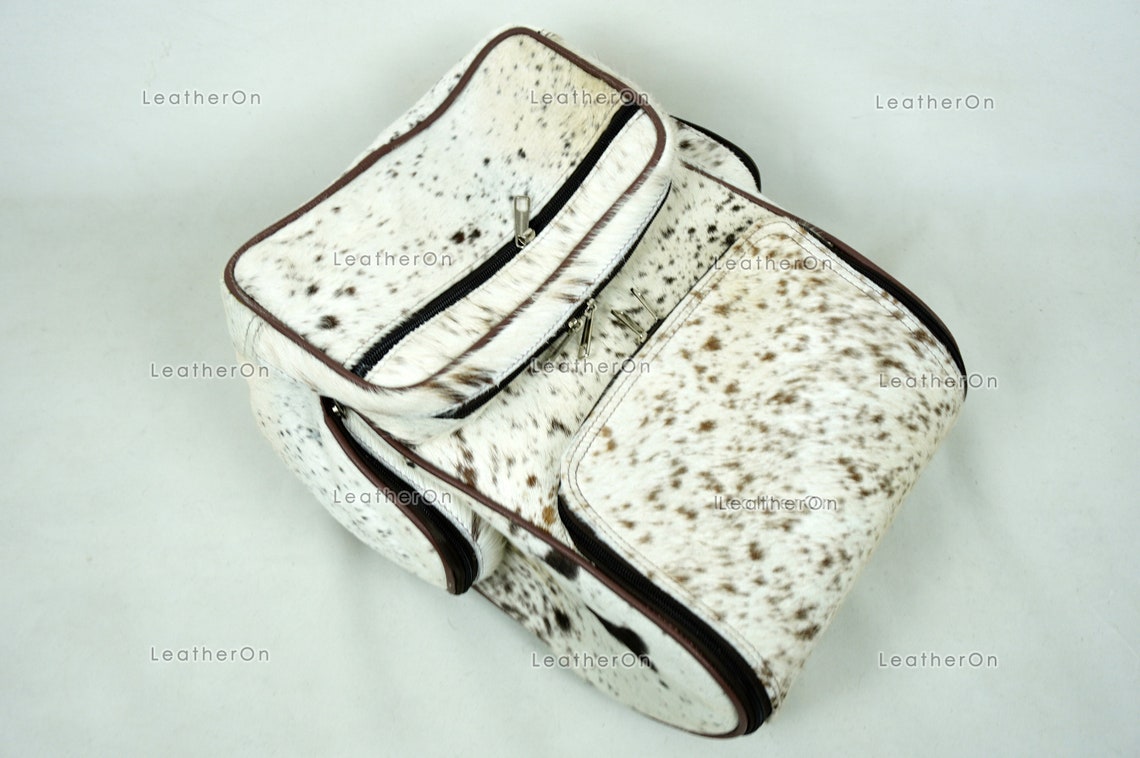Natural Cowhide Backpack | 100% Real Hair On Cowhide Leather Backpack | Cowhide Shoulder Bag | Hair on Leather Backpack | BP29