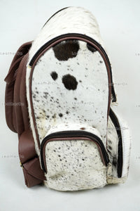 Natural Cowhide Backpack | 100% Real Hair On Cowhide Leather Backpack | Cowhide Shoulder Bag | Hair on Leather Backpack | BP29