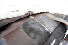 Load image into Gallery viewer, Cowhide Laptop Briefcase Bag | Natural Cowhide Office Satchel Bag | Cowhide Messenger Bag | Cowhide File Bag | Documents Bag | OB22
