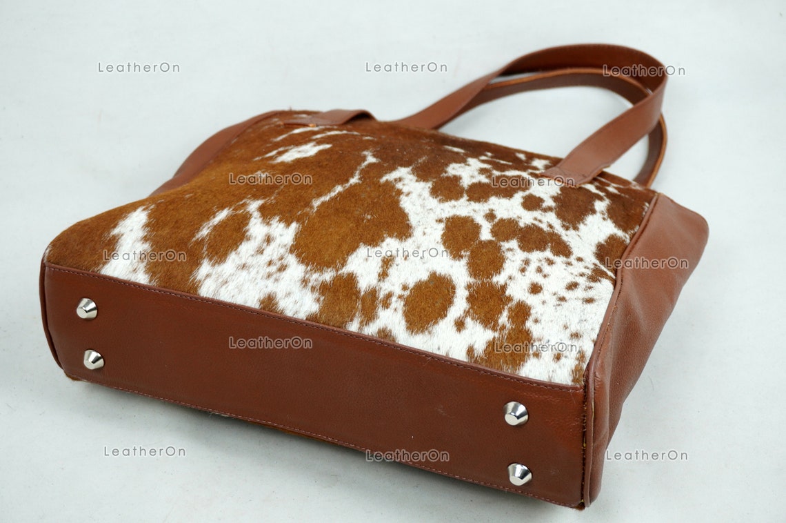 Cowhide Shoulder Bag | 100% Natural Hair on Cowhide Leather Handbag | Real Cow Skin Ladies Shoulder Bag | HB82