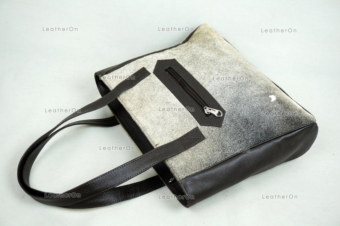 Cowhide Shoulder Bag | 100% Natural Hair on Cowhide Leather Handbag | Real Cow Skin Ladies Shoulder Bag | HB85