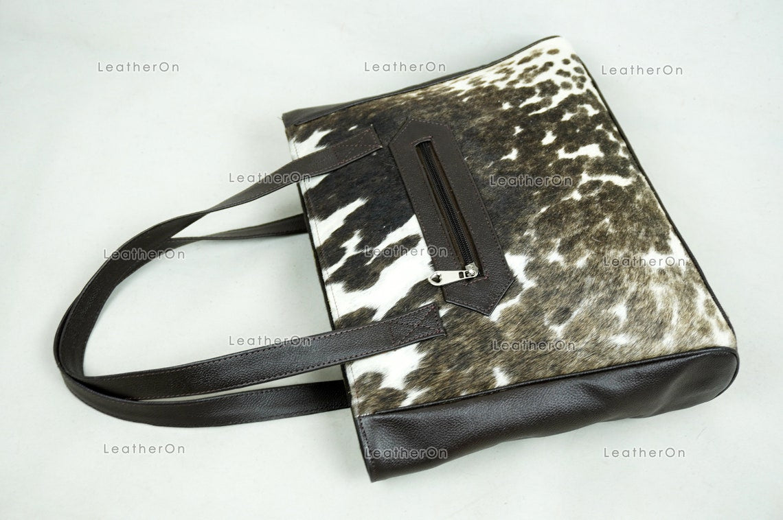 Cowhide Shoulder Bag | 100% Natural Hair on Cowhide Leather Handbag | Real Cow Skin Ladies Shoulder Bag | HB86