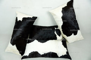 Cowhide Pillows Covers (12X 24 inch) 100% Natural Hair on Cowhide Leather Pillow Cases Real Cowhide Cushion Covers | PLW220