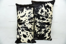 Load image into Gallery viewer, Cowhide Pillows Covers (12X 24 inch) 100% Natural Hair on Cowhide Leather Pillow Cases Real Cow Skin Cushion Covers | PLW221
