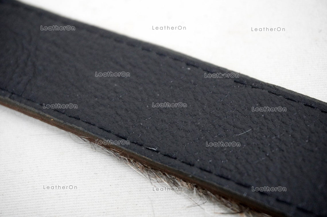 Genuine COWHIDE BELTS with Full Grain Leather Backside | Unisex 100% Natural Cow hide Belts | REAL Hair on Leather Belts | BLT11