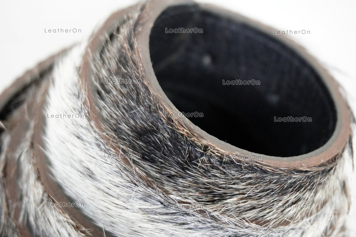 Genuine COWHIDE BELTS with Full Grain Leather Backside | Unisex 100% Natural Cow hide Belts | REAL Hair on Leather Belts | BLT11