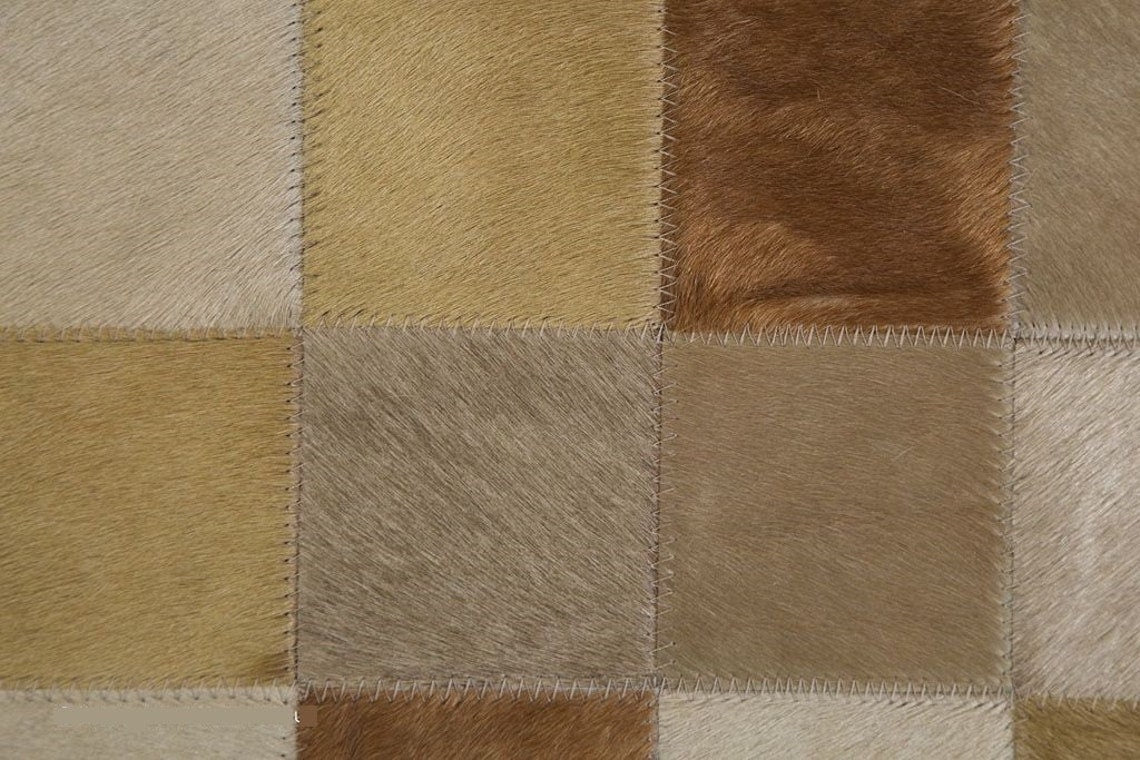 HANDMADE 100% Natural COWHIDE RUG | Patchwork Cowhide Area Rug | Hair on Leather Cowhide Carpet | PR138