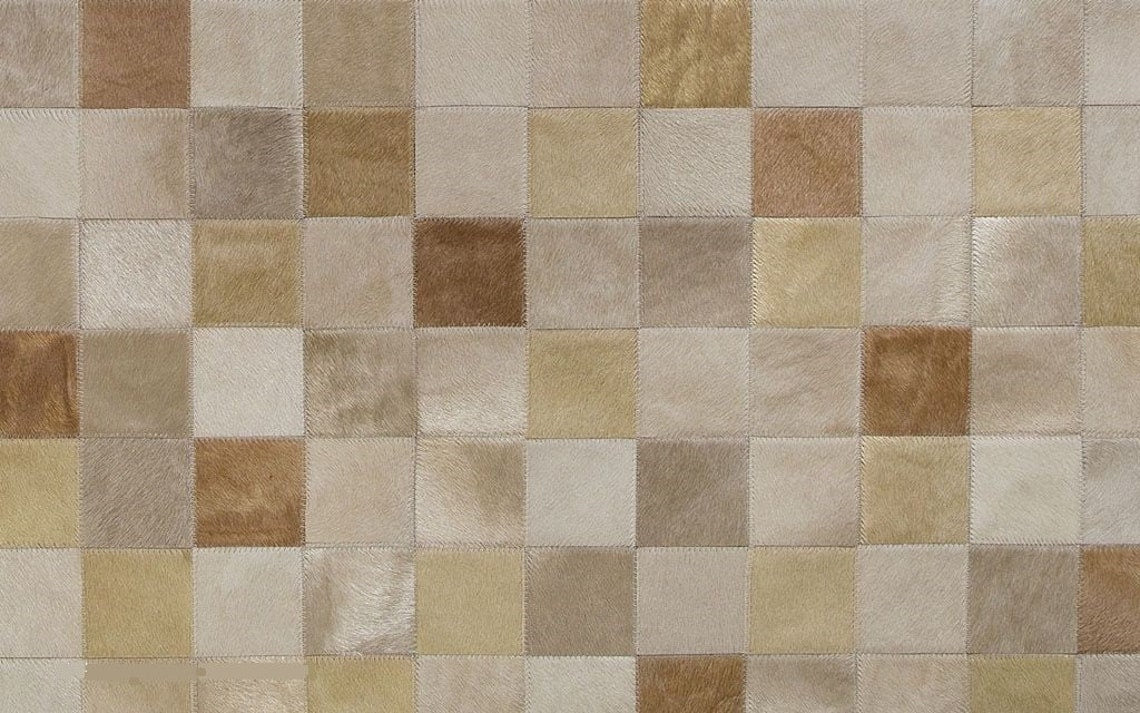 HANDMADE 100% Natural COWHIDE RUG | Patchwork Cowhide Area Rug | Hair on Leather Cowhide Carpet | PR138