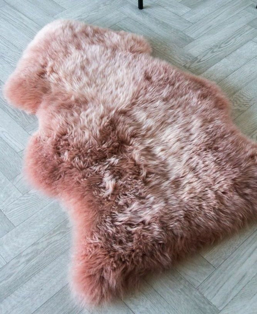 Genuine Australian Light Pink SHEEPSKIN Rug 100% Natural Real Sheepskin Fur Area Rug (3 x 2 ft. approx.)