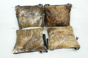 Natural Cowhide Cross body Bags with Strap | 100% Real Hair On Cowhide Leather Wristlet Bags | Genuine Cow skin Ladies Handbags | CB6