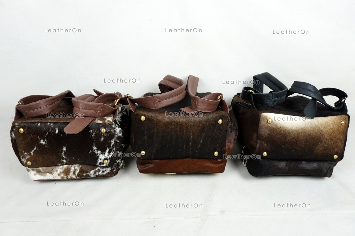 Large Backpack!! Exact as Photo, Natural Cowhide Backpack | 100% Hair On Cowhide Leather Diaper Bag | Real Cow skin Backpack