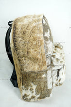 Load image into Gallery viewer, Backpack!! Natural Cowhide Backpack | 100% Real Hair On Cowhide Leather Backpack | Cowhide Shoulder Bag | Hair on Leather Backpack | BP60
