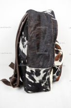 Load image into Gallery viewer, Backpack!! Natural Cowhide Backpack | 100% Real Hair On Cowhide Leather Backpack | Cowhide Shoulder Bag | Hair on Leather Backpack | BP63
