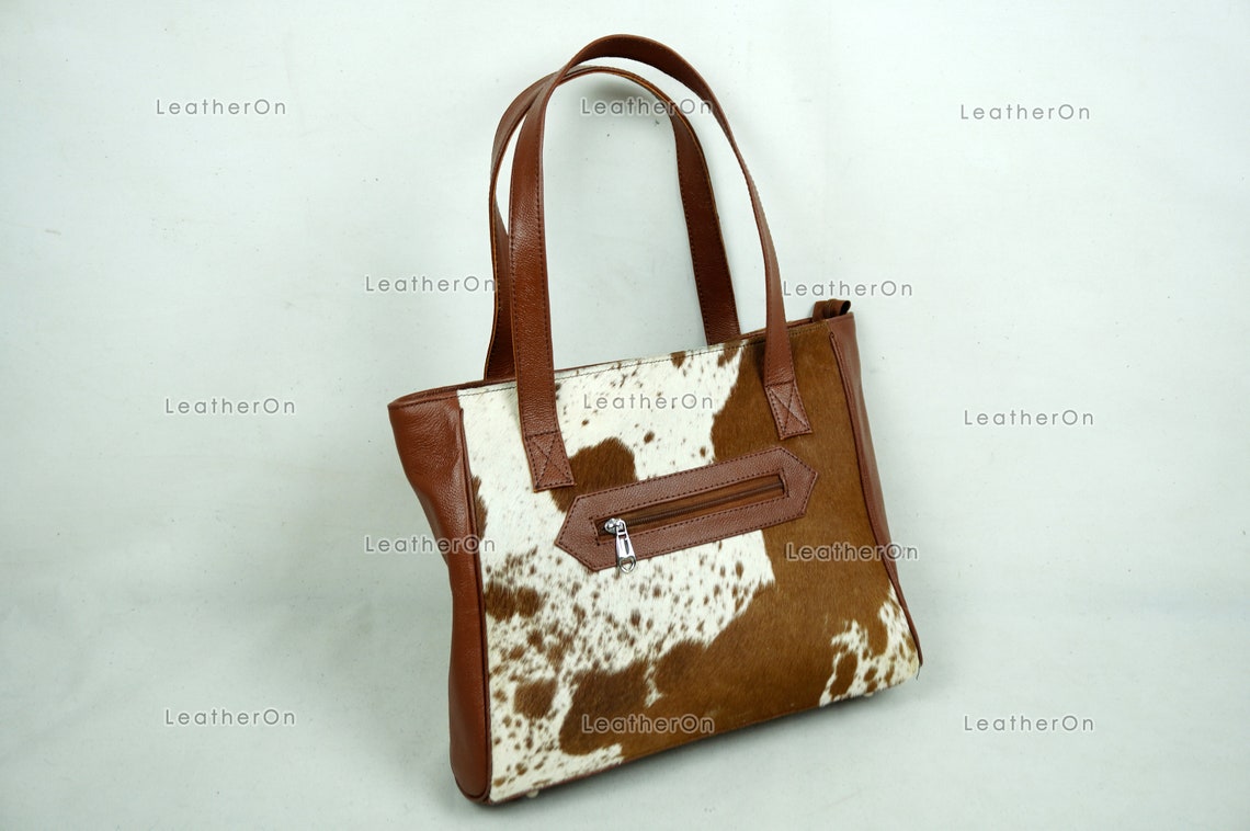 Cowhide Shoulder Bag | 100% Natural Hair on Cowhide Leather Handbag | Real Cow Skin Ladies Shoulder Bag | HB82