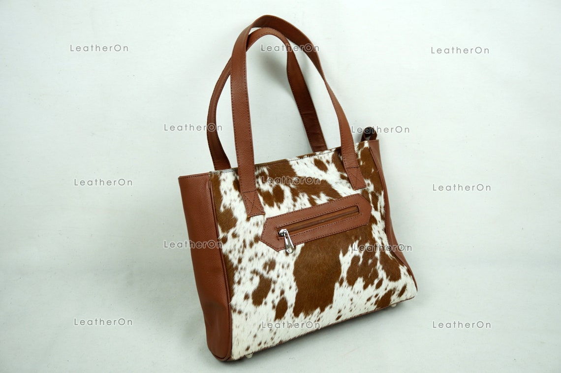 Cowhide Shoulder Bag | 100% Natural Hair on Cowhide Leather Handbag | Real Cow Skin Ladies Shoulder Bag | HB82