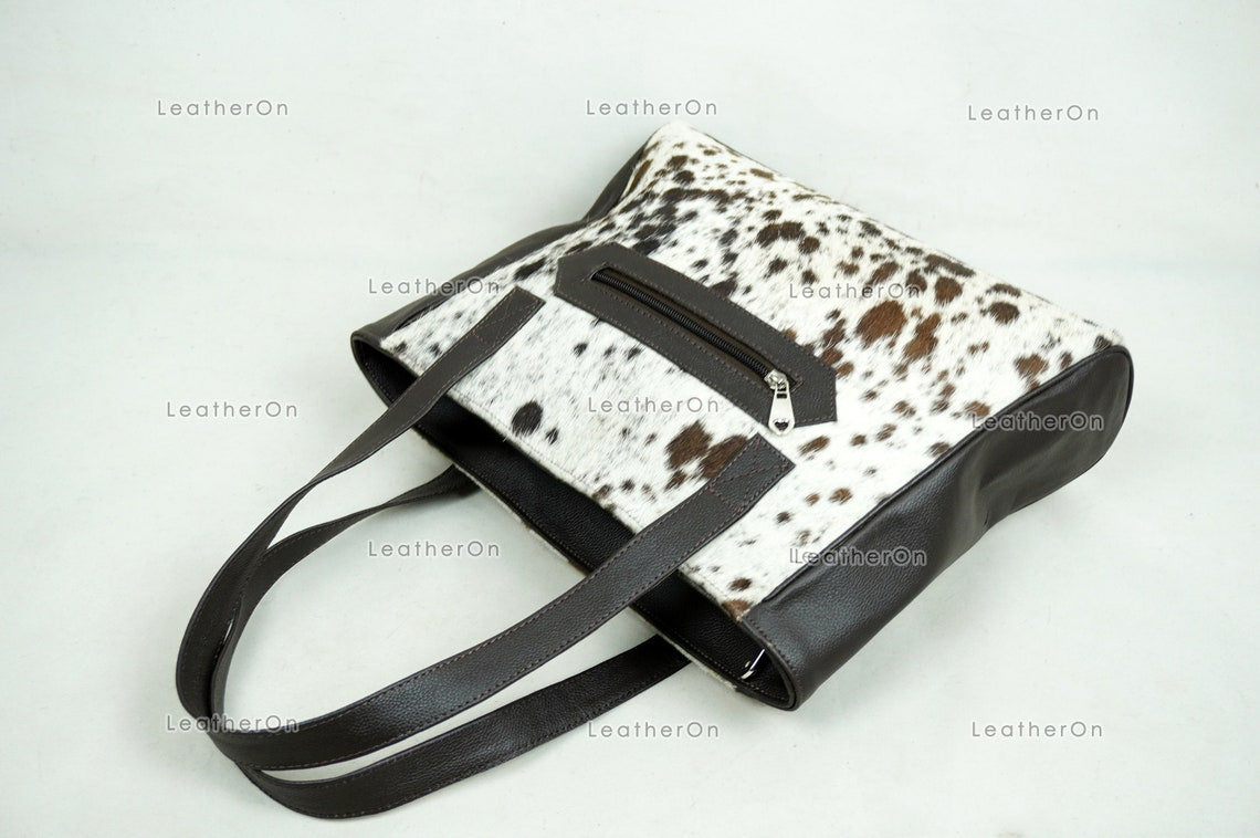 Cowhide Shoulder Bag | 100% Natural Hair on Cowhide Leather Handbag | Real Cow Skin Ladies Shoulder Bag | HB83