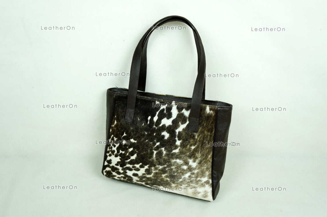 Cowhide Shoulder Bag | 100% Natural Hair on Cowhide Leather Handbag | Real Cow Skin Ladies Shoulder Bag | HB86