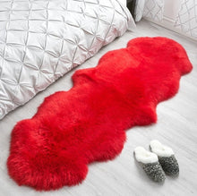 Load image into Gallery viewer, Large! Genuine Australian RED Double Pelt SHEEPSKIN Rug | 100% Natural Real Sheepskin Fur Area Rug (2 X 6 ft. approx.)
