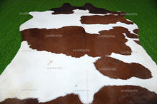 Load image into Gallery viewer, Tricolor XLARGE (6.4 X 5 ft.) Exact As Photo Cowhide Rug | 100% Natural Cowhide Area Rug | Real Hair-on Leather Cowhide Rug | C724
