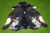 Black White Large (5 X 5.6 ft.) Exact As Photo Cowhide Area RUG | 100% Natural Cowhide Rug | Genuine Hair-on Cowhide Leather Rug | C746