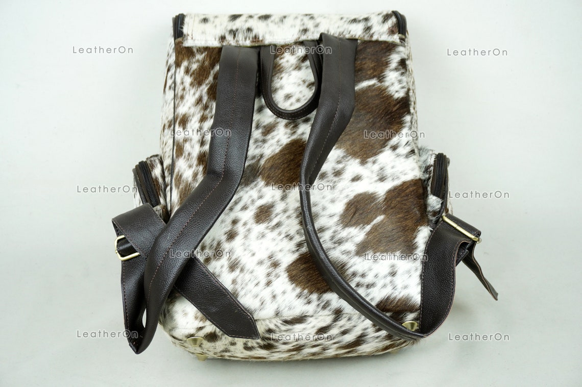 Large!! Natural Cowhide Backpack | 100% Real Hair On Cowhide Leather Backpack | Cowhide Shoulder Bag | Hair on Leather Backpack | BP71