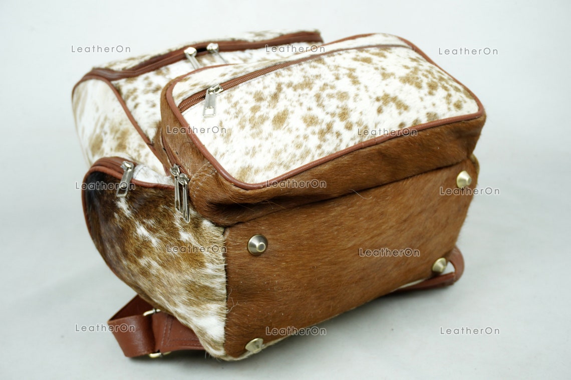 Large!! Natural Cowhide Backpack | 100% Real Hair On Cowhide Leather Backpack | Cowhide Shoulder Bag | Hair on Leather Backpack | BP72