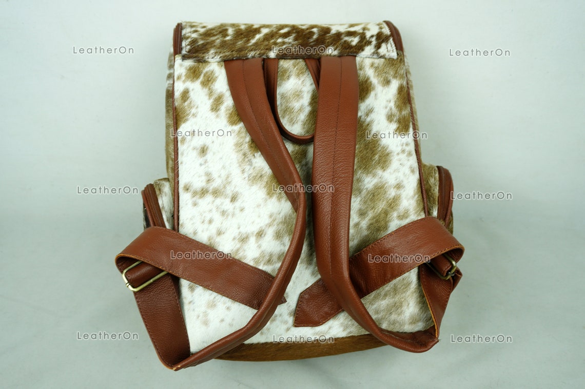 Large!! Natural Cowhide Backpack | 100% Real Hair On Cowhide Leather Backpack | Cowhide Shoulder Bag | Hair on Leather Backpack | BP72