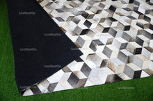 Load image into Gallery viewer, 3D HANDMADE 100% Natural COWHIDE RUG (6 X 9 ft.) | 3D Patchwork Hair on Cowhide Leather Area Rug | Exact as Photo | PR155
